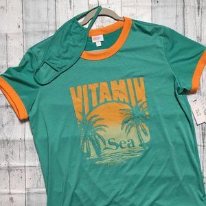 Lularoe LIV Top !! WITH MASK !!! NWT